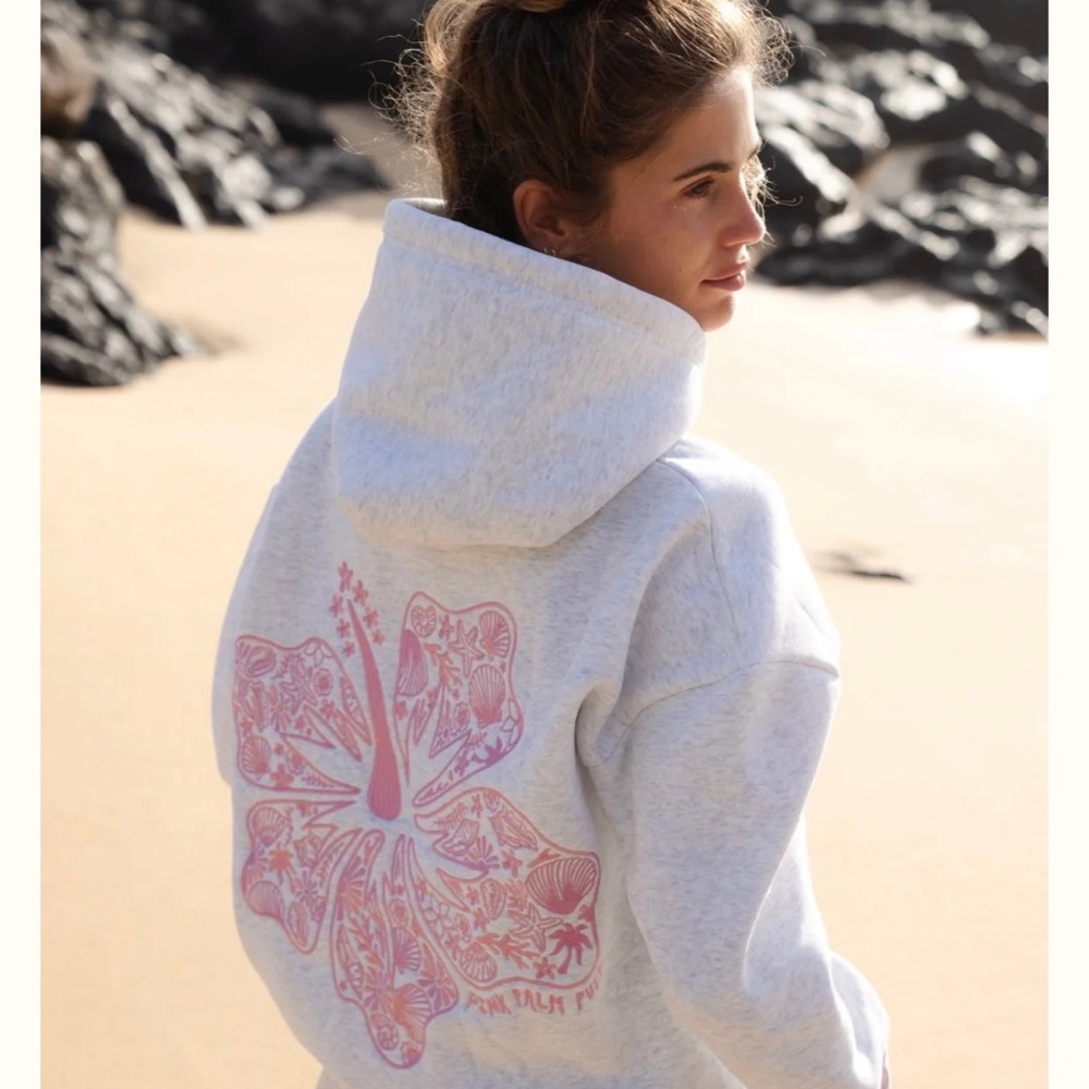 Pink Palm Puff “Hawaii Hibiscus" Hoodie - Picture 5 of 5